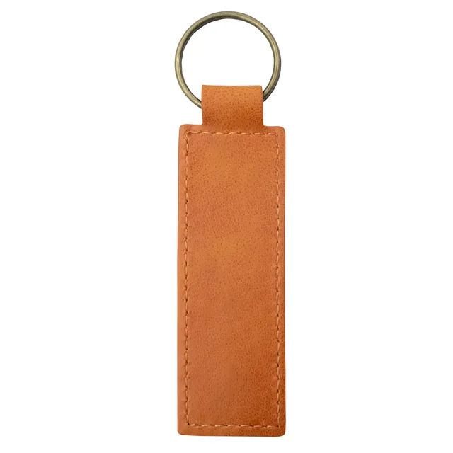 Branded leather keyring